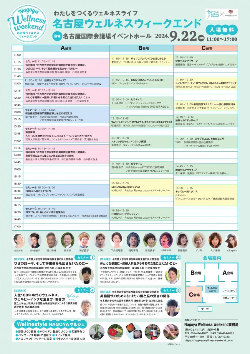名古屋ウェルネスウィークエンド チラシ裏